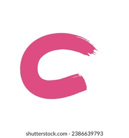 Pink Brush Stroke Design Element