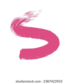 Pink Brush Stroke Design Element