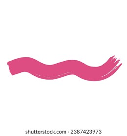Pink Brush Stroke Design Element
