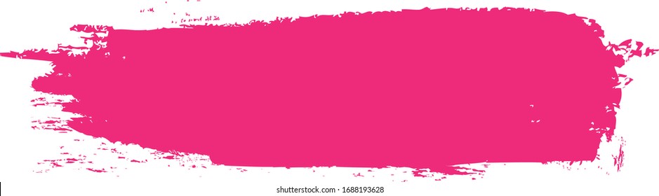 Pink brush stroke isolated on white background. Trendy brush stroke for pink ink paint, grunge backdrop, dirt banner, watercolor design and dirty texture. Brush stroke vector illustration