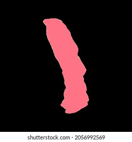 Pink brush stroke isolated on white vector 