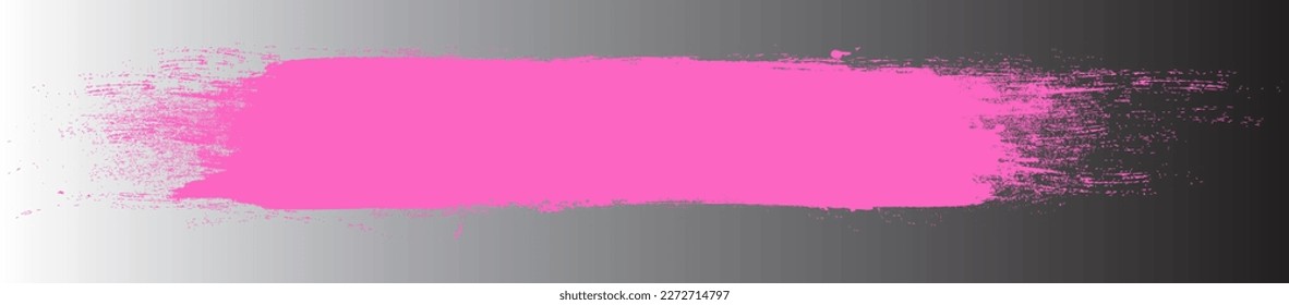 Pink brush stroke isolated on background. Paint brush stroke vector for pink ink paint, grunge design element, dirt banner, watercolor design, dirty texture. Trendy brush stroke, vector illustration