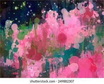 Pink brush strokes background. Vector version