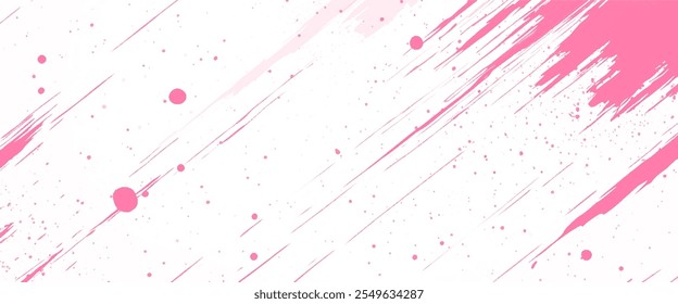 pink Brush strokes with scratch and texture elements for design	