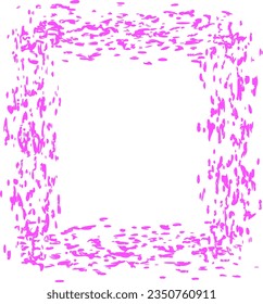 Pink brush strokes vector frame 