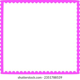 Pink brush strokes vector frame 