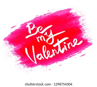 Pink brush texture on white background