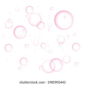 pink bubble background and vector picture