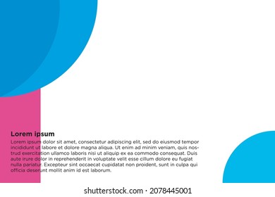 Pink Bubble Blue Background Design
