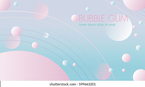 Pink Bubble Gum abstract background vector. Fit for trends and beauty graphics. EPS10