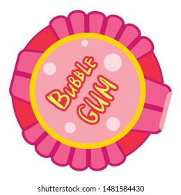 Pink bubble gum box icon. Cartoon of pink bubble gum box vector icon for web design isolated on white background