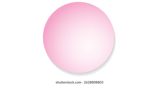 Burbuja rosa sobre fondo transparente y blanco. Chicle de cereza o fresa