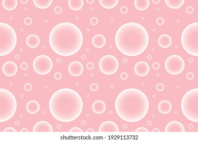 Pink and bubble seamless background pattern