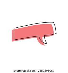 pink bubble speech for design element