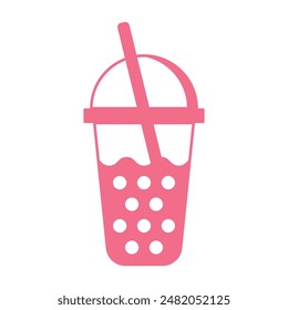 Rosa Blase Teetasse Symbol