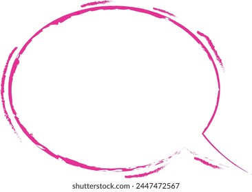 pink bubble for text, hidan circle with shadow, and white empty space