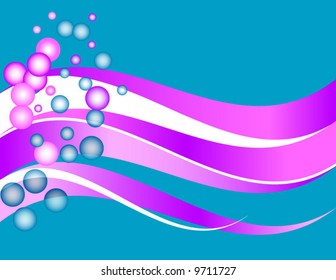Pink Bubble Wave
