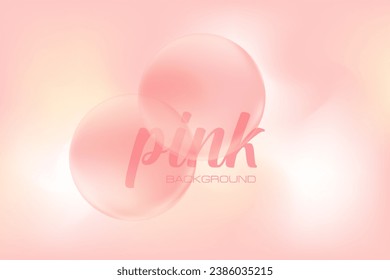 Pink bubbles background. Collagen bubbles. Bubble gum. Floating pink spheres 3d rendering wallpaper. Great for cosmetics, beauty design projects, logo presentation, beauty treatment, nutrition