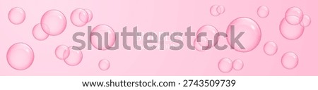 Pink bubbles background. Vector illustration