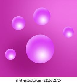 pink bubbles or balloons on a pink background
