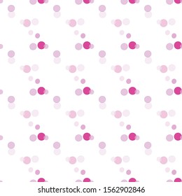 Pink bubbles floating over in lines, background, surface pattern design, seamless repeat vector