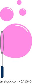 Pink bubbles, illustration, vector on white background.
