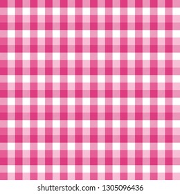 Pink Buffalo Plaid Seamless Pattern - Classic buffalo plaid pattern design