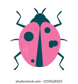 pink bug insect animal icon
