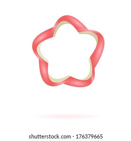 pink bulk star, vector illustration