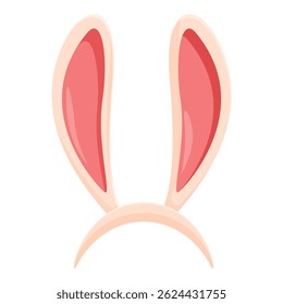Pink bunny ears headband is waiting to be worn for easter celebration