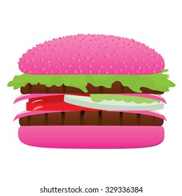 pink burger