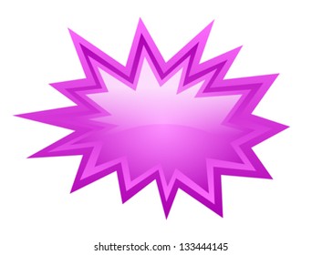 Pink burst vector icon