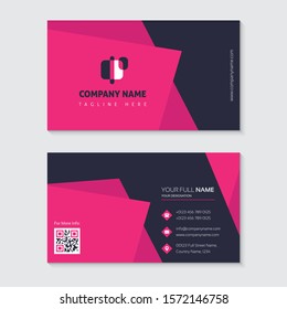 Pink business card for corporate person