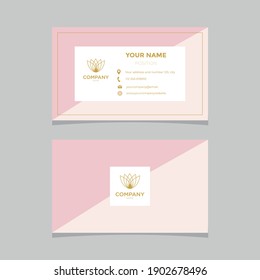Pink business card feminine style 
