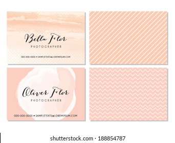 Pink Business Card Template