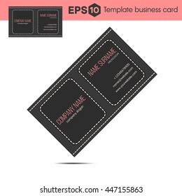 Pink business card vector template