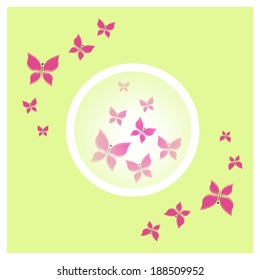pink butterflies 