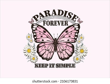 pink butterflies and daisies positive quote flower design margarita 
mariposa
stationery,mug,t shirt,phone case fashion slogan  style spring summer sticker an  etc Tawny Orange Monarch 