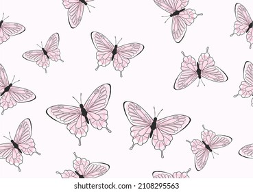 pink butterflies and daisies positive quote flower design margarita 
mariposa
stationery,mug,t shirt,phone case fashion slogan  style spring summer sticker and etc Tawny Orange Monarch seamless