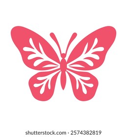 Pink Butterfly Clipart Design Template