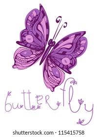 Pink butterfly design