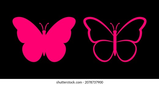 pink butterfly design for logo design purposes