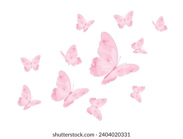 pink butterfly floc art design