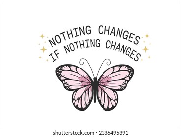 pink butterfly hand drawn design vector hand drawn