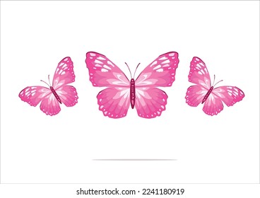 pink butterfly hand drawn design