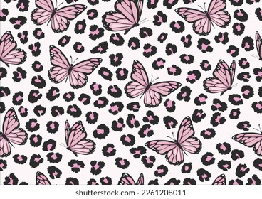 pink butterfly hand drawn design