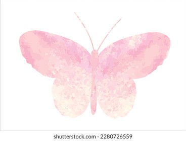 pink butterfly hand drawn design