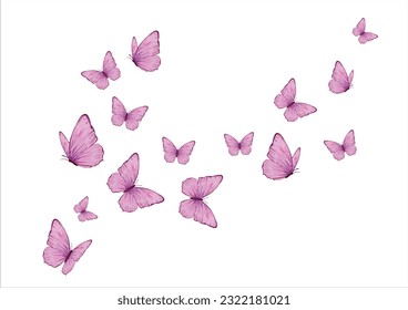 pink butterfly hand drawn design 