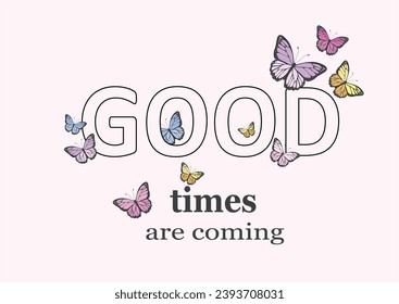 pink butterfly hand drawn design vector 