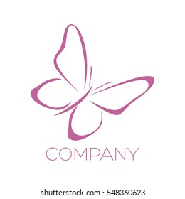 Pink butterfly logo